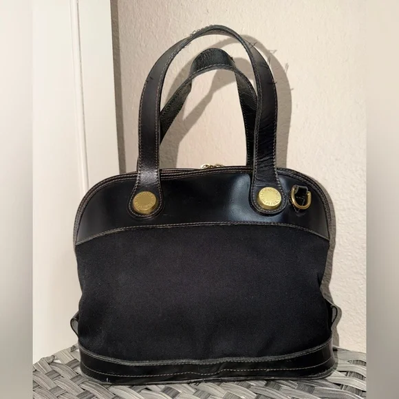 Dooney & Bourke Vintage Black Leather Satchel - Picture 7 of 16